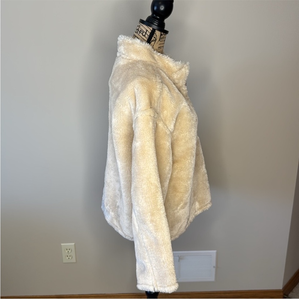 Jason Wu faux fur light beige half zip jacket - Picture 7 of 11